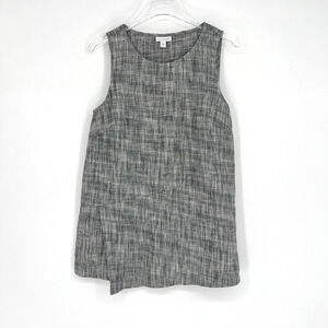 Pure J Jill Top Womens PS Gray Linen Tank Top‎ Boho Lightweight Classic